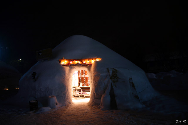 雪景色 冬 青森 十和田湖冬物語 雪祭り 冬祭り 「かまくら」ライトアップ